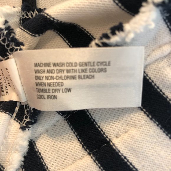 Gap Striped Cotton Moto Knit Jacket, Size M - Picture 9 of 9